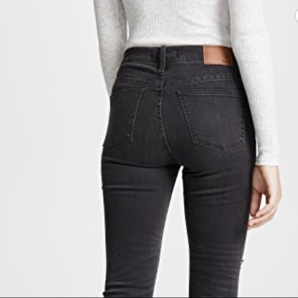 Madewell high rise skinny black denim jeans spring
